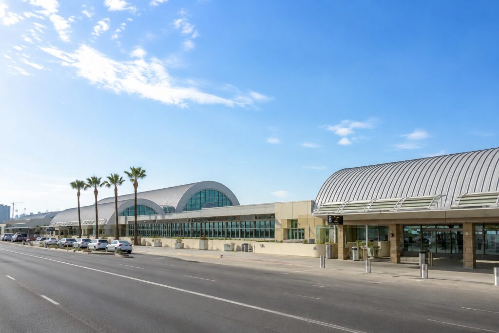 john wayne airport to disneyland distance